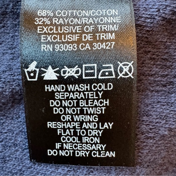 Nic + Zoe  Navy 1 button closure jersey jacket. Size S. - Picture 6 of 7